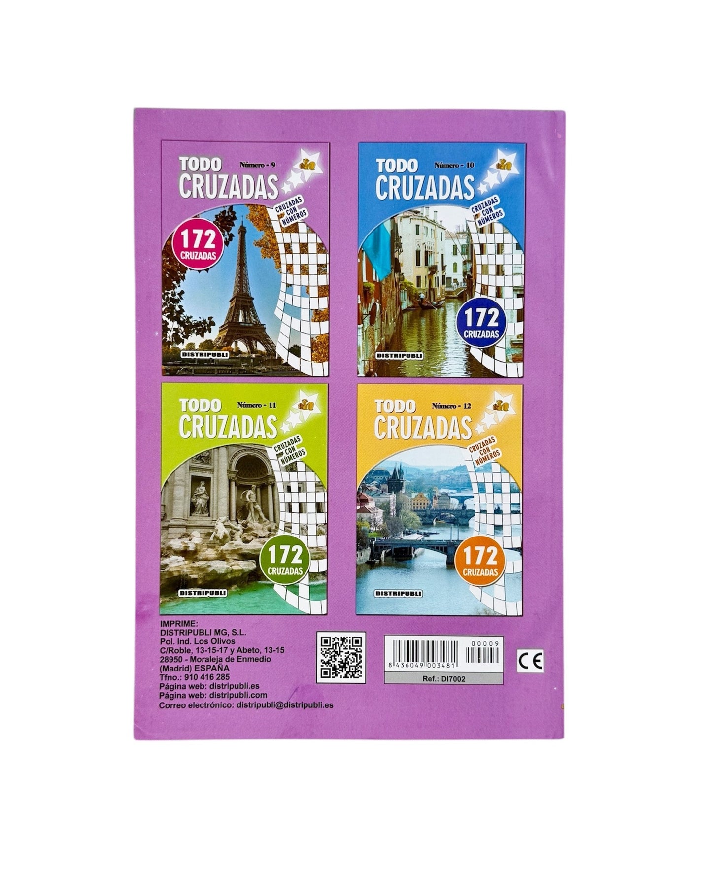 Cruzadas Pack De 4 Libros, 688 Cruzadas Con Números, Pasatiempos En Español