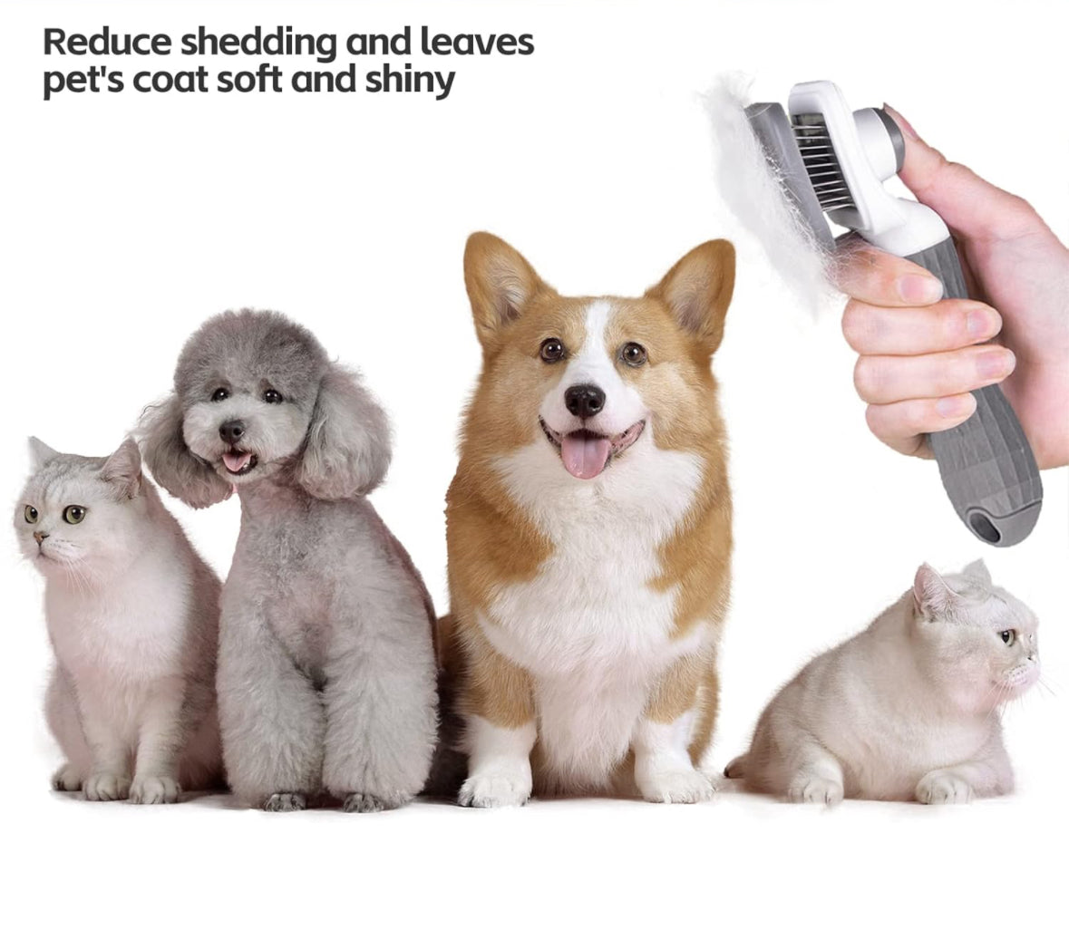 Kit de eliminación de pelos cepillo quitapelos para perros y gatos + guante manopla silicona de pelo corto y largo recoge y atrapa los pelos muertos para una limpieza fácil y efectiva de tus mascotas