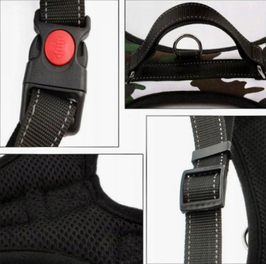 Arnés Ajustable Reflectante Talla L + 1 Guante de Aseo para Perros y Gatos - Accesorio para Mascotas