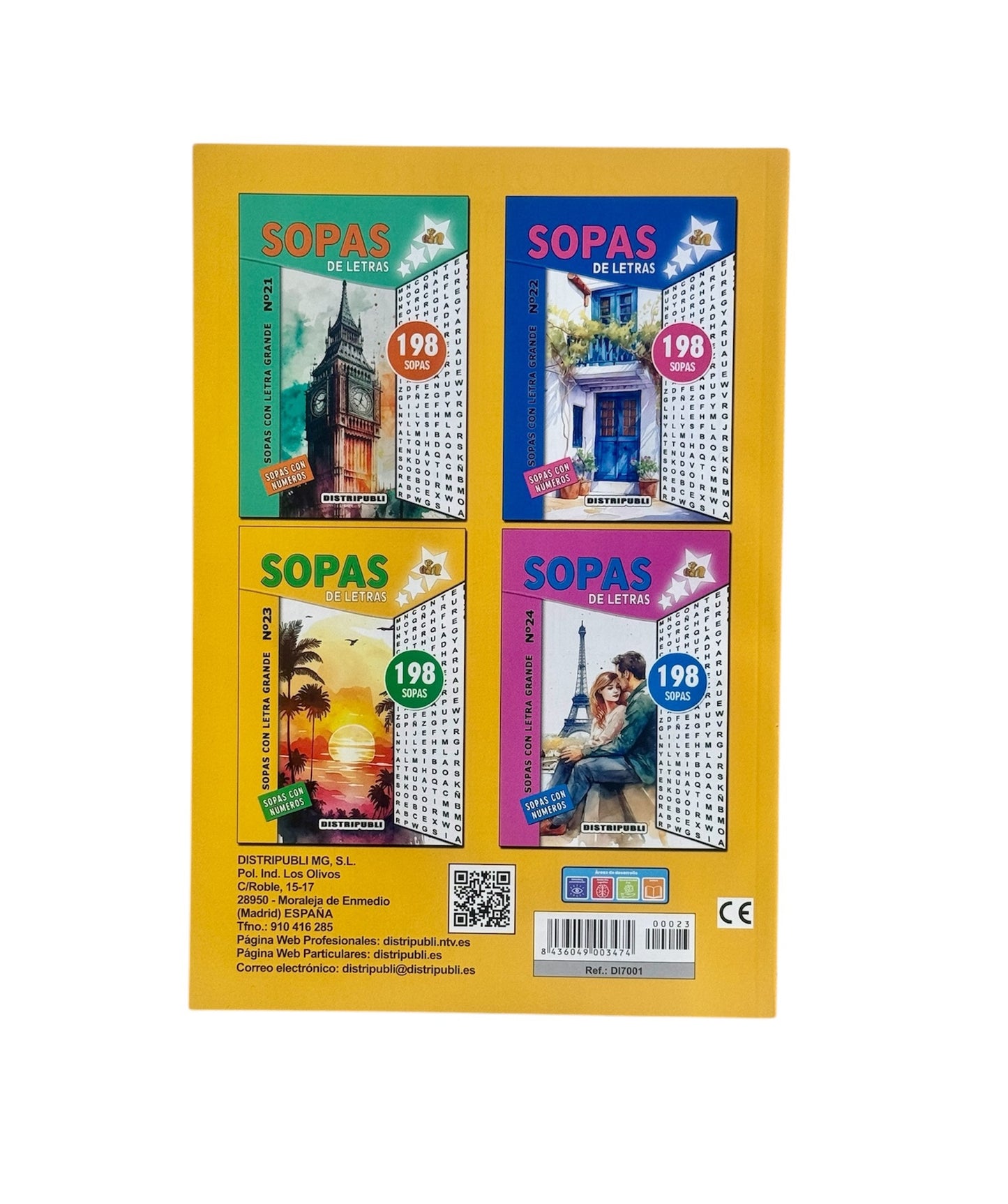 El Mundo De Las Sopas De Letras Pack de 3 Unidades Son 630 Sopas De Letras Y En Letras Grandes