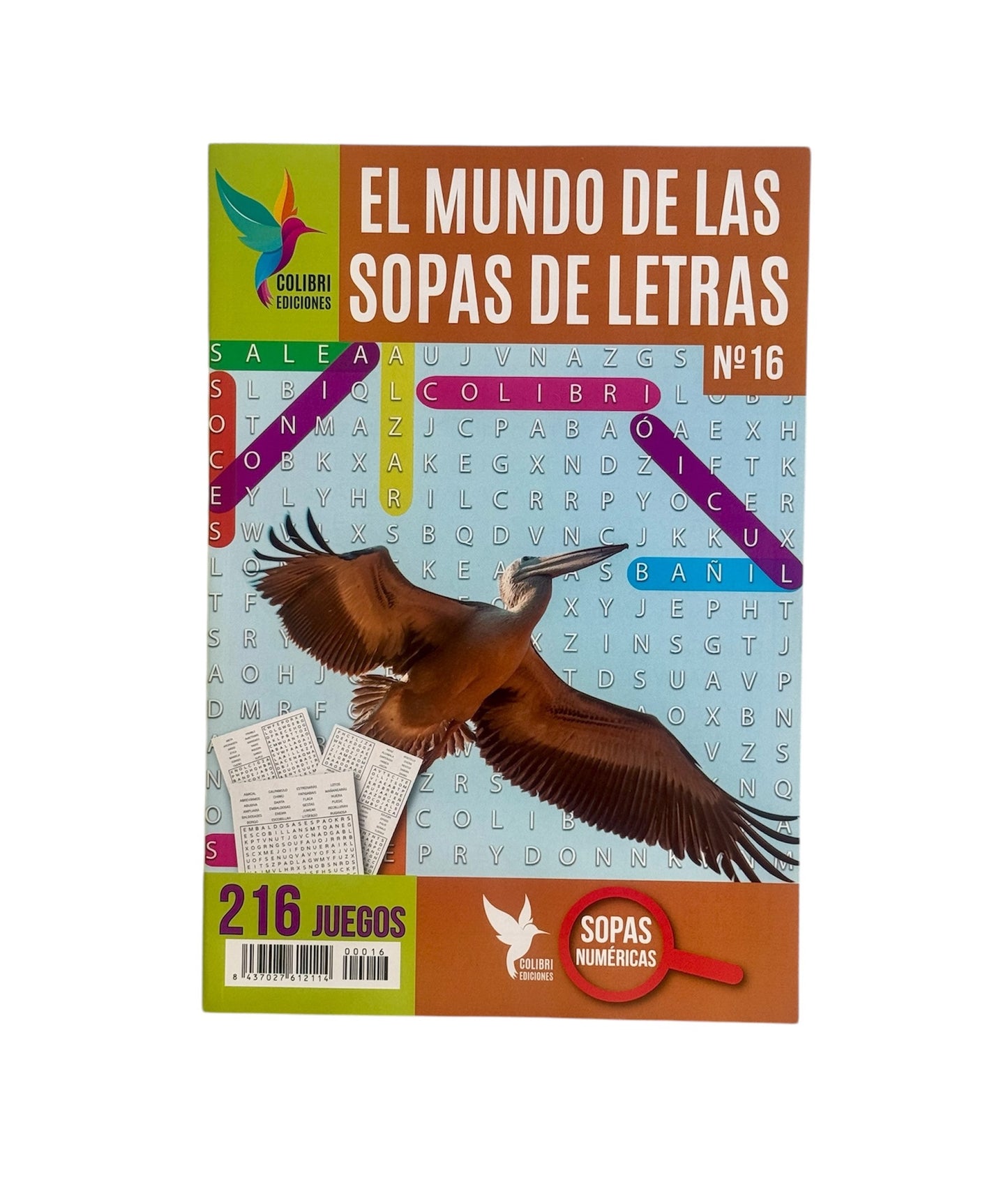 El Mundo De Las Sopas De Letras Pack de 3 Unidades Son 630 Sopas De Letras Y En Letras Grandes