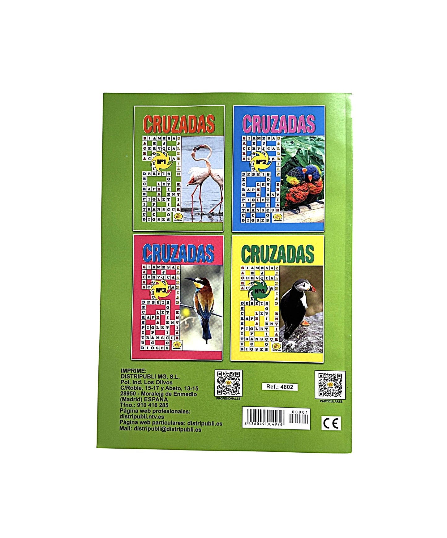 Cruzadas Pasatiempos para Adultos, Pack de 4 Libros, Blanco y Negro, En español