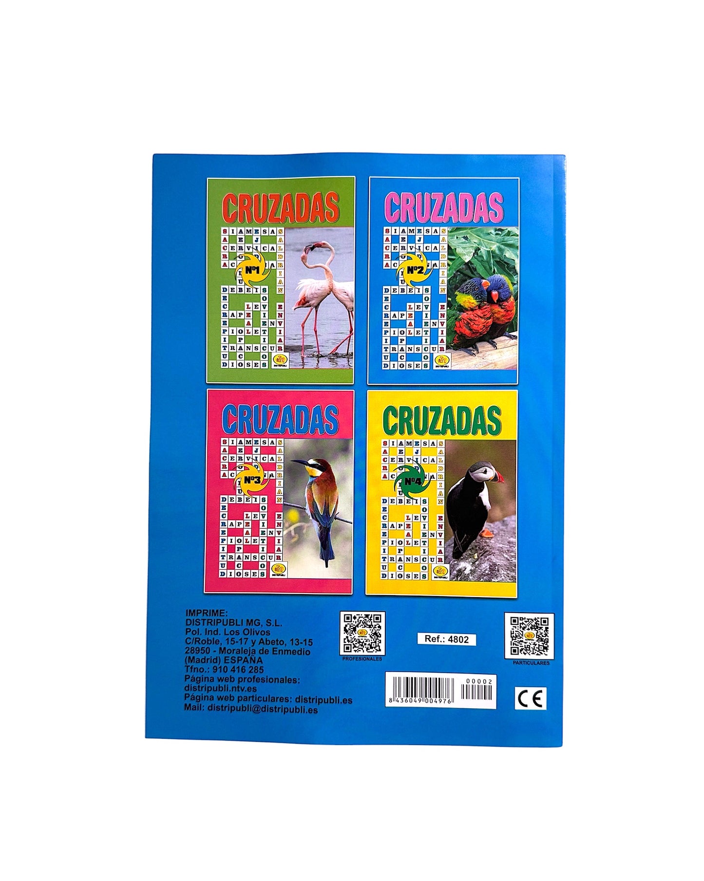 Cruzadas Pasatiempos para Adultos, Pack de 4 Libros, Blanco y Negro, En español
