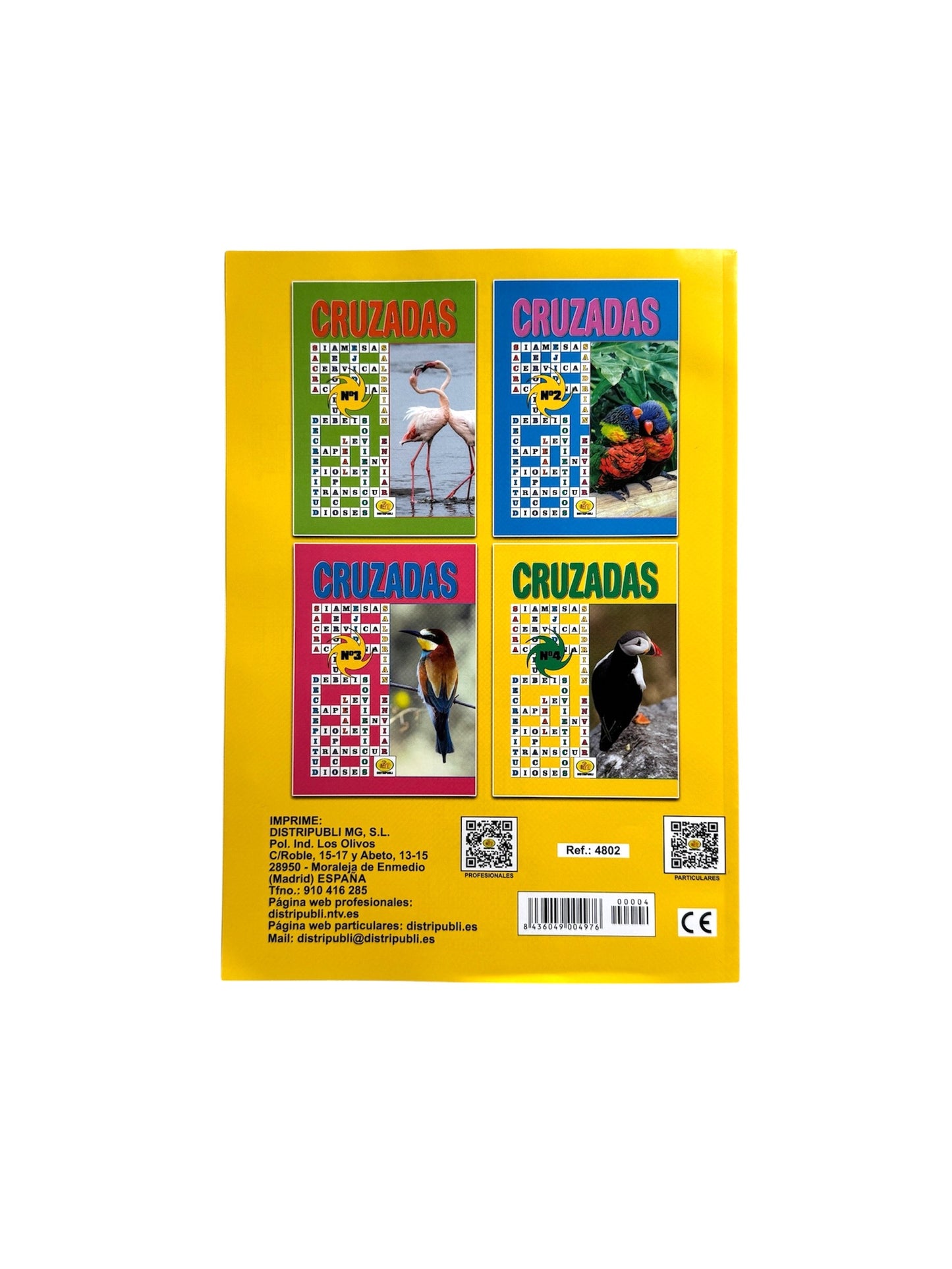 Cruzadas Pasatiempos para Adultos, Pack de 4 Libros, Blanco y Negro, En español