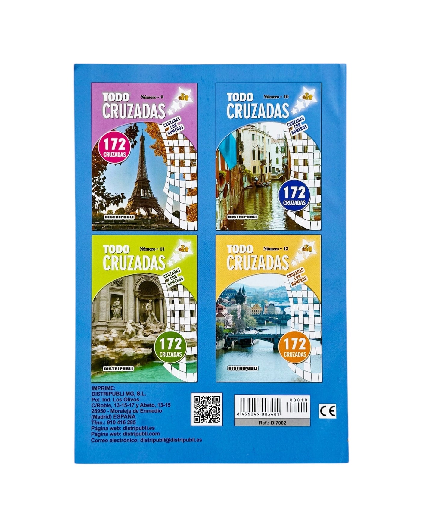Cruzadas Pack De 4 Libros, 688 Cruzadas Con Números, Pasatiempos En Español