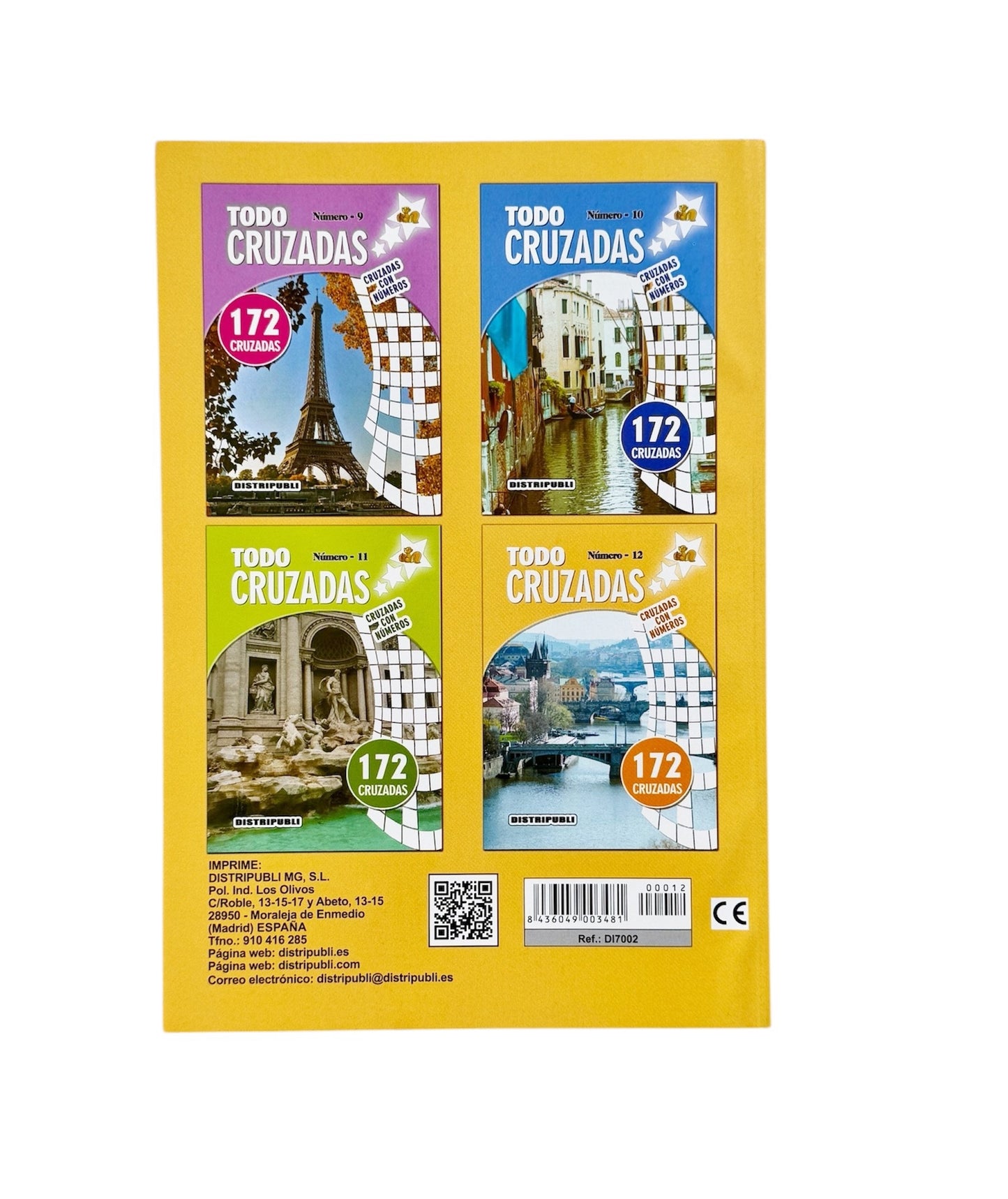 Cruzadas Pack De 4 Libros, 688 Cruzadas Con Números, Pasatiempos En Español