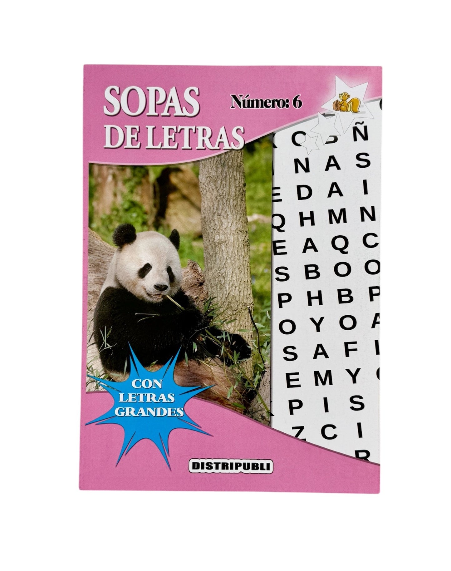 Sopas de Letras en Español, Pack de 4 Libros, 376 Pasatiempos, Letra Grande, Blanco y Negro