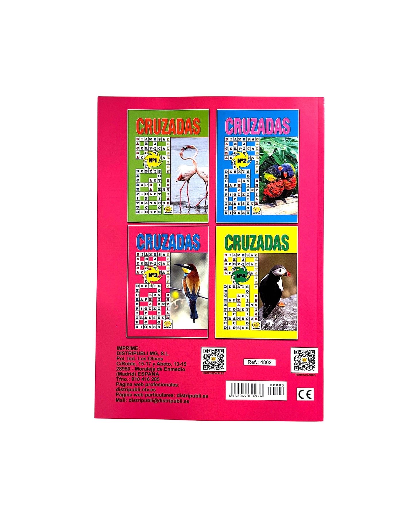 Cruzadas Pasatiempos para Adultos, Pack de 4 Libros, Blanco y Negro, En español